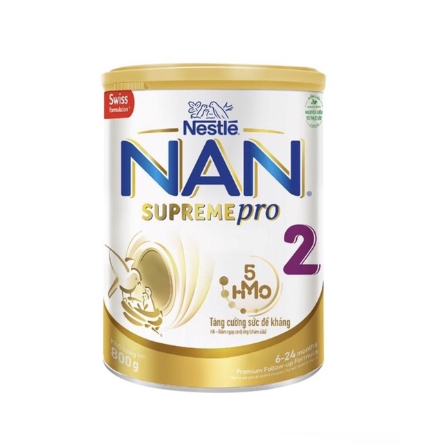 Sữa bột Nestle NAN HA 2 SUPREME 800g mẫu mới