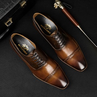 [Mã BMBAU200 giảm 200K đơn 699K] Giày tây công sở nam thủ công Manzano phong cách độc đáo mới lạ M thumbnail