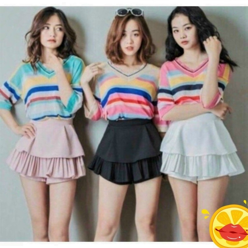Chân váy 2 tầng xếp ly tôn dáng thanh lịch