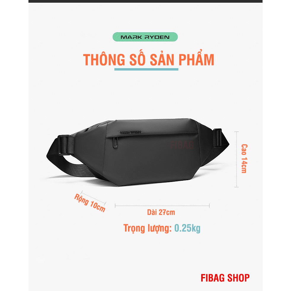 [HÀNG CHÍNH HÃNG BAO ĐẸP!!] Túi Đeo Chéo Nam MARK RYDEN FI2 (CHEST BAG) Cao Cấp - Chống Thấm Nước | BigBuy360 - bigbuy360.vn