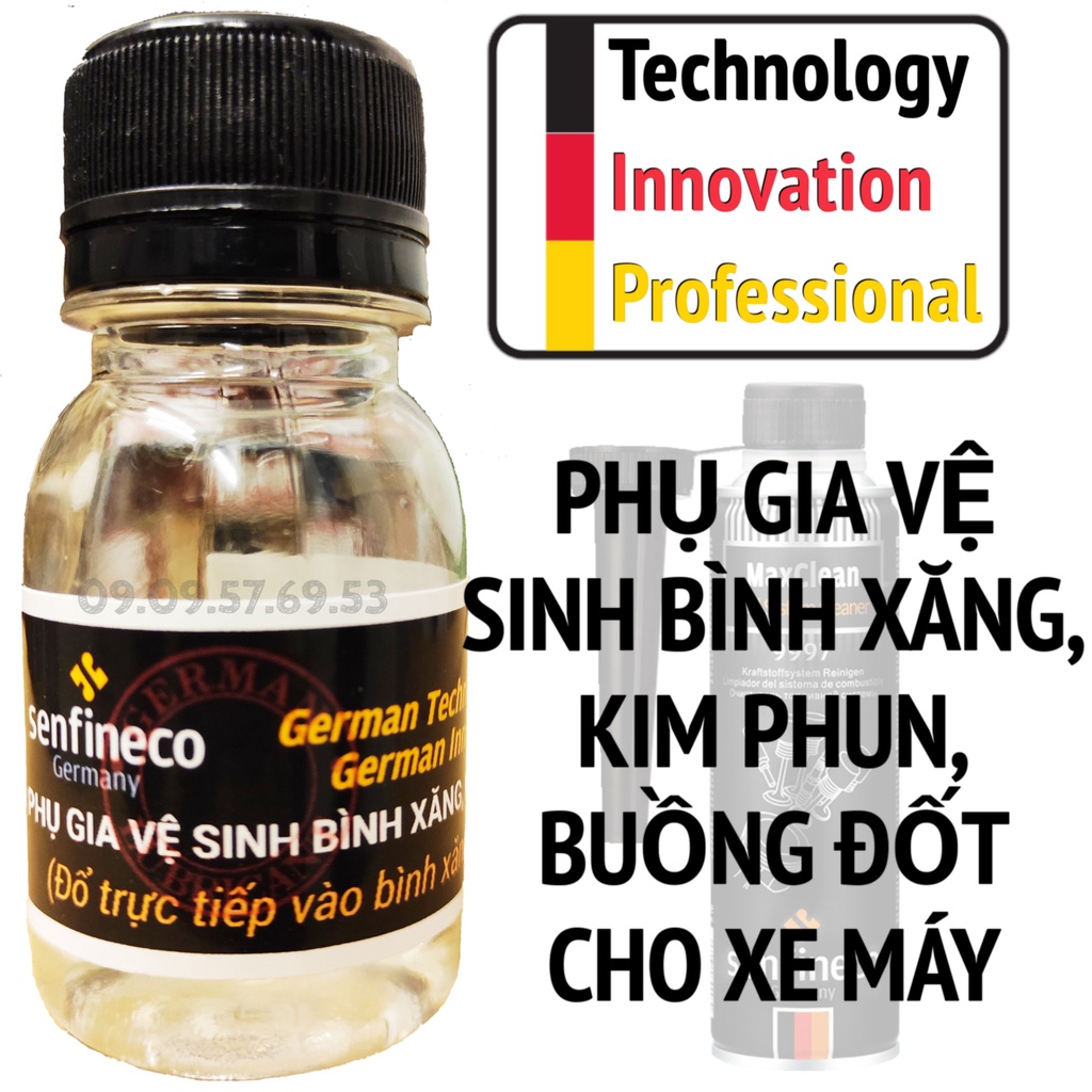 Gói bảo dưỡng Đức gồm súc động cơ + vệ sinh hệ thống xăng cho xe máy