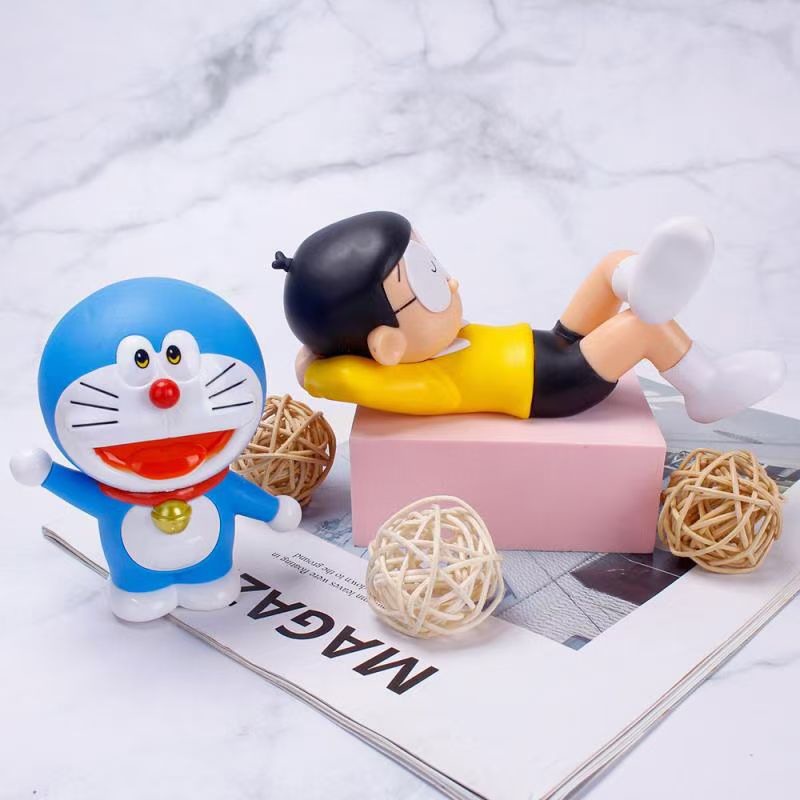 – Tượng Nobita và Doraemon - Trang trí bánh sinh nhật bánh kem