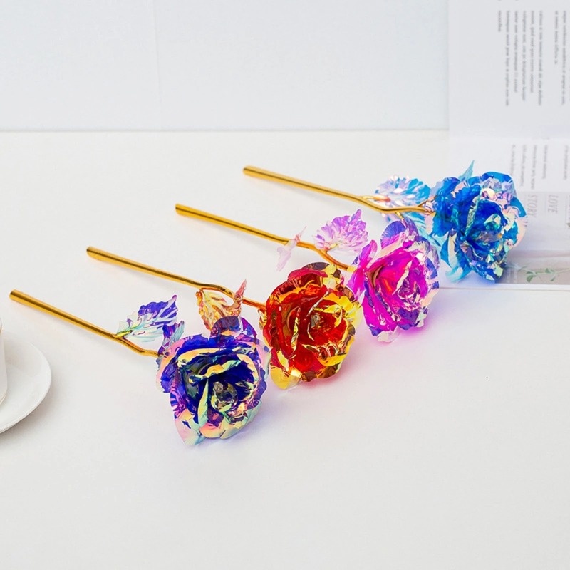 Hoa hồng nhân tạo nhiều màu sắc lãng mạn/ Đế hình chữ LOVE