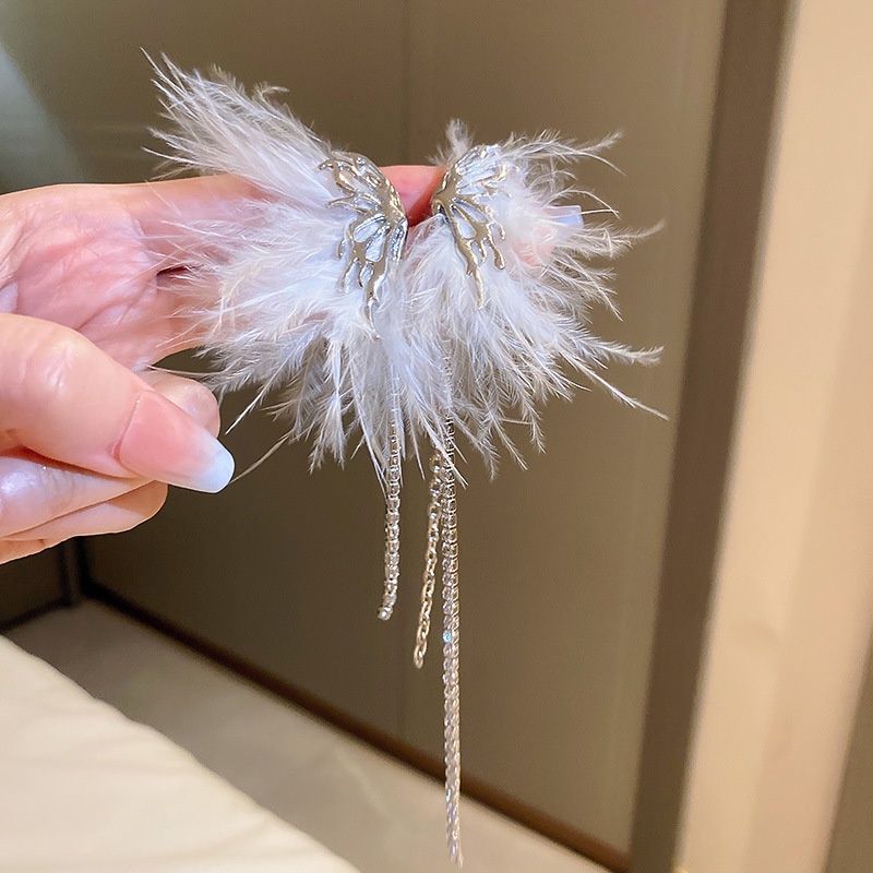 1 Cặp Bông Tai Kim Bạc Đính Ngọc Trai Trắng Hình Trái Tim Tua Rua Phong Cách Âu Mỹ Chất Lượng Cao Thời Trang