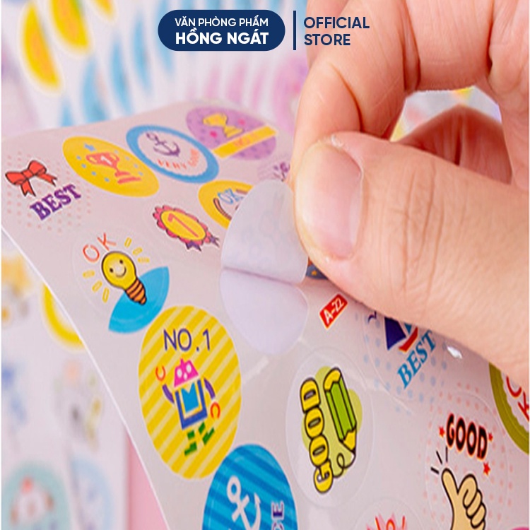 Sticker khen thưởng học sinh dán sổ cute dễ thương giá rẻ, sticker tiếng anh đồ dùng học tập văn phòng phẩm STK04