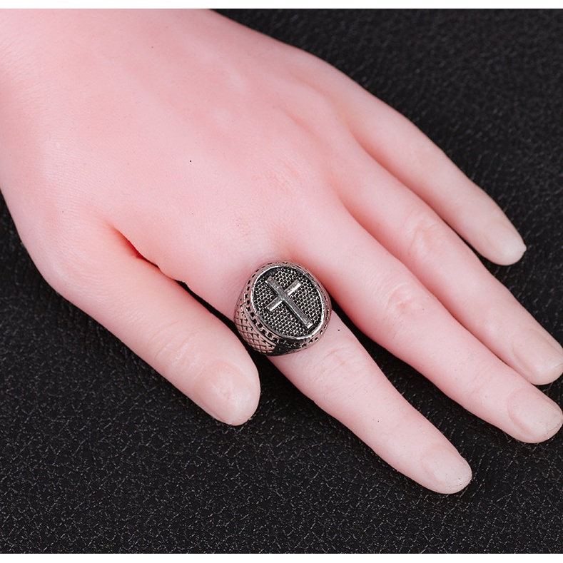 Nhẫn nam nữ tròn unisex SAZ màu bạc thời trang chất Titan đẹp đơn giản không gỉ - Nhẫn T Ring