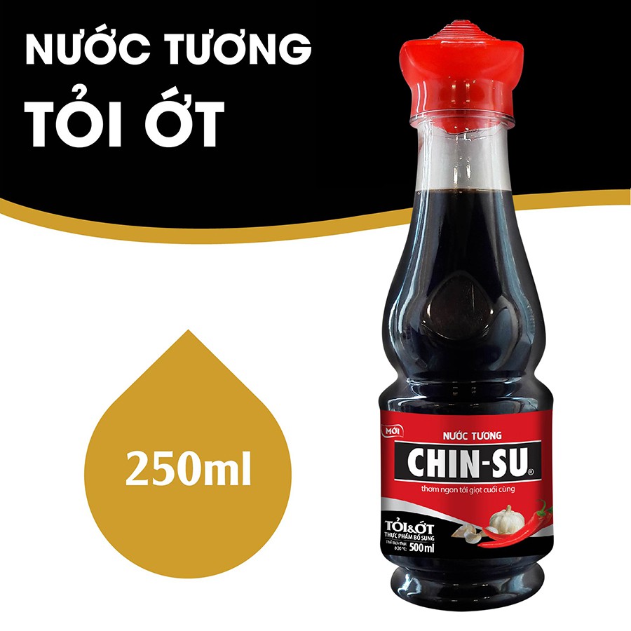 Nước tương Chinsu tỏi ớt/ Chinsu nấm shiitake chai 250ml