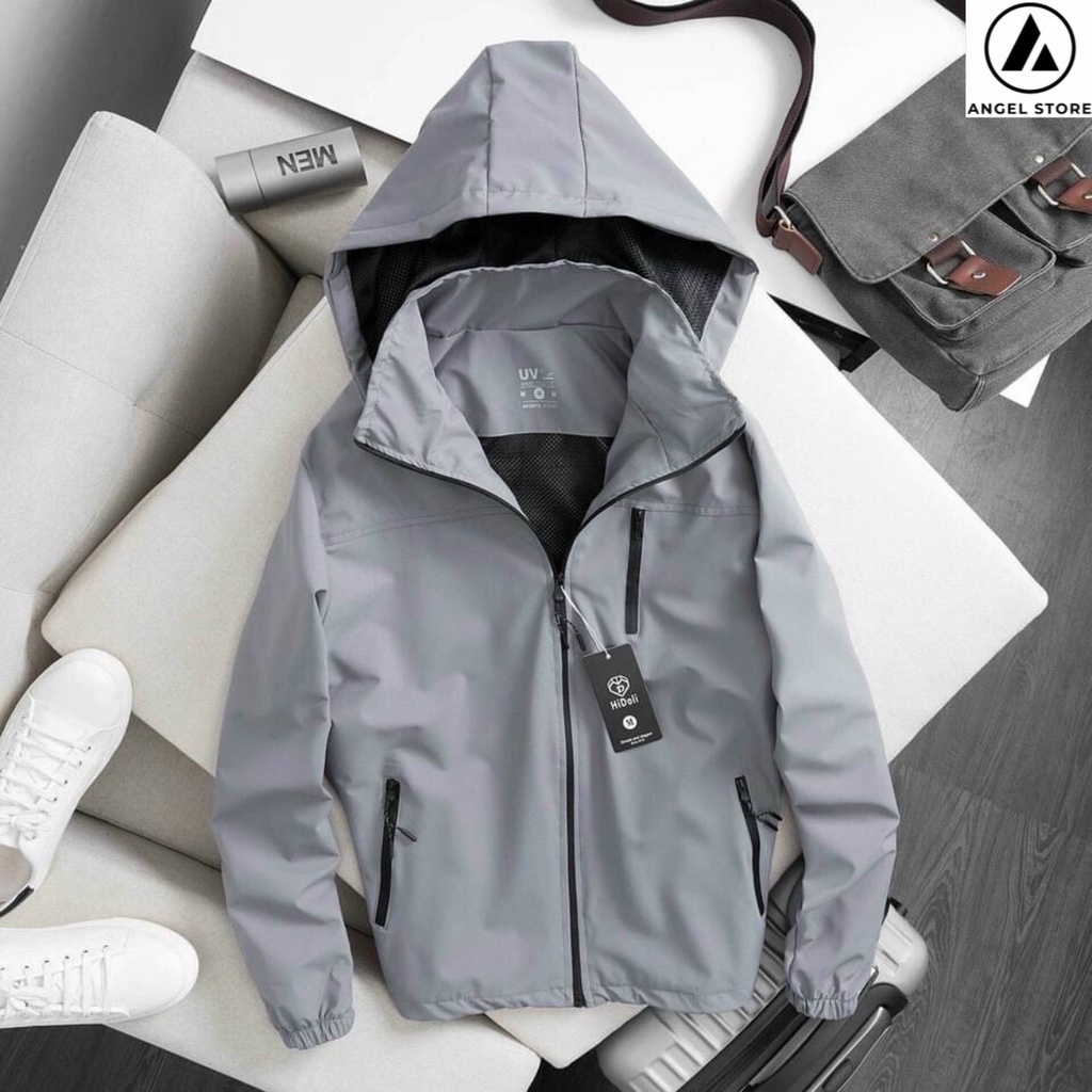 Áo khoác gió nam nữ 2 lớp chống nước chống gió cao cấp, áo gió nam nữ ANGEL STORE chất liệu gió tráng bạc ngăn tia UV