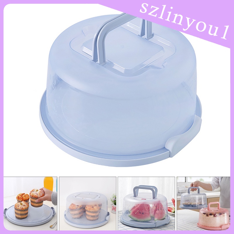 New Arrival Plastic Cake Box Round Cake Storage Carrier Container Lockable Lid