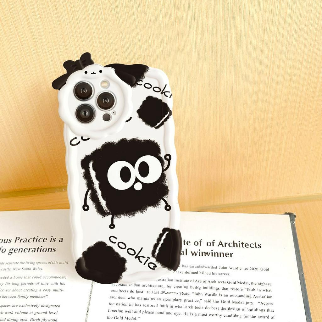 Ốp lưng iphone nơ lượn sóng Black Cookie 6/6plus/6s/6splus/7/7plus/8/8plus/x/xs/11/12/13/14/pro/max/promax/plus/shin