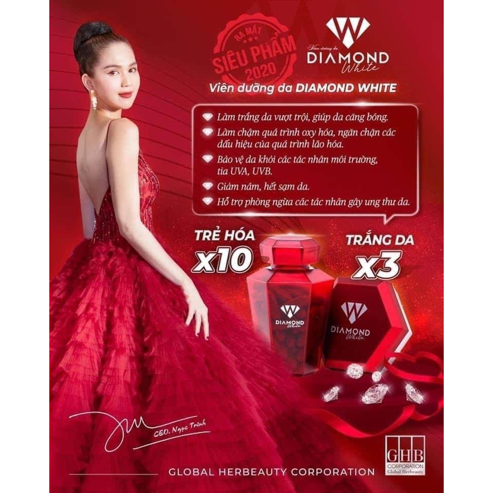 MUA 3 TẶNG 1 - Viên uống trắng da Beauty Diamond White