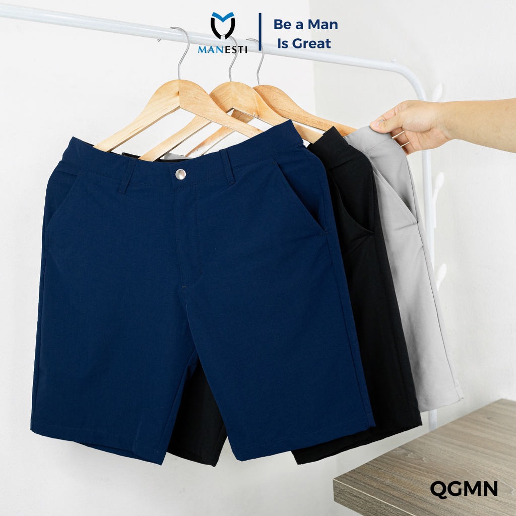 Quần Short Nam, Quần Short Golf MANESTI 3 Màu Đen Than Ghi
