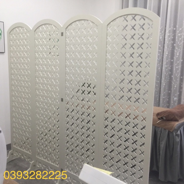 Bộ bình phong chữ X 4 tấm