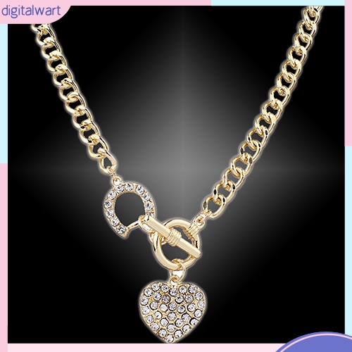 Dây Chuyền Mặt Trái Tim Đính Đá Thời Trang Cho Nữ