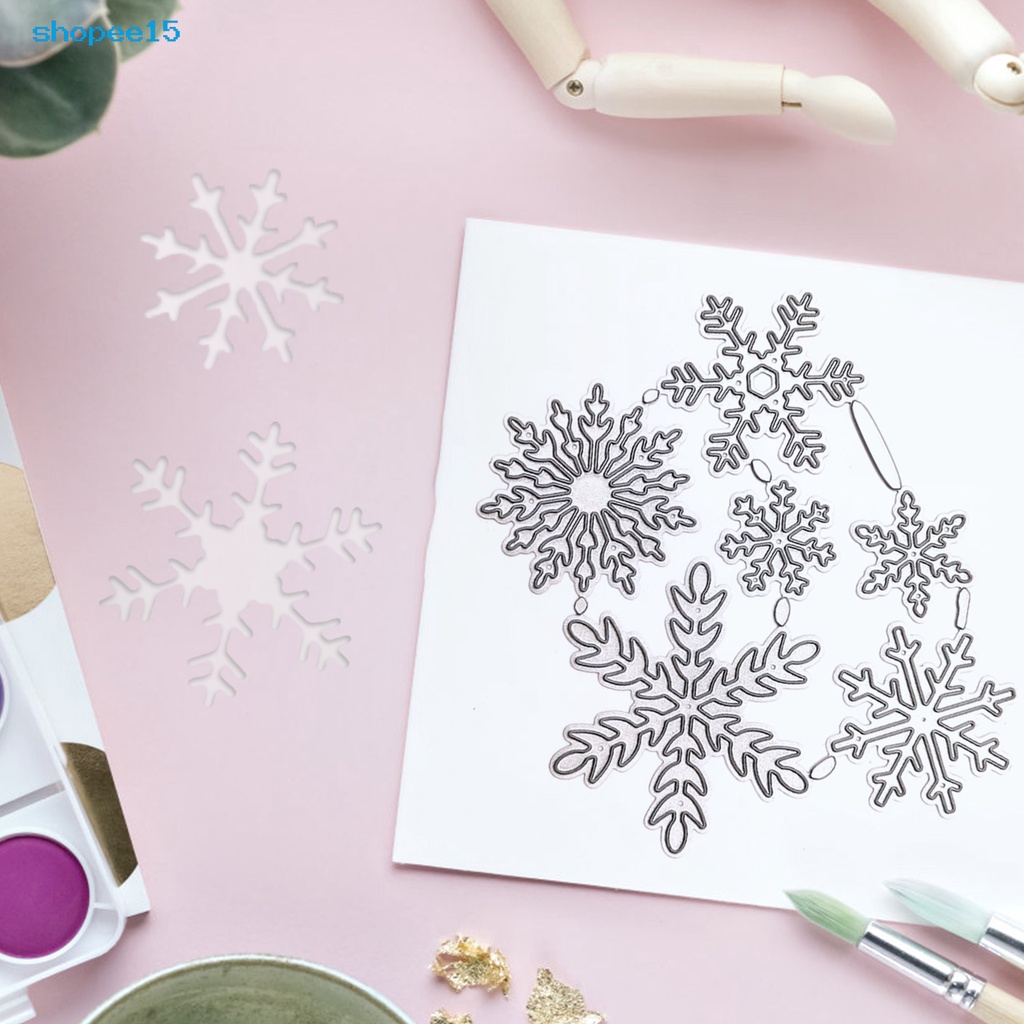 Khuôn cắt giấy hình bông tuyết thủ công có thể tái sử dụng trang trí thủ công
