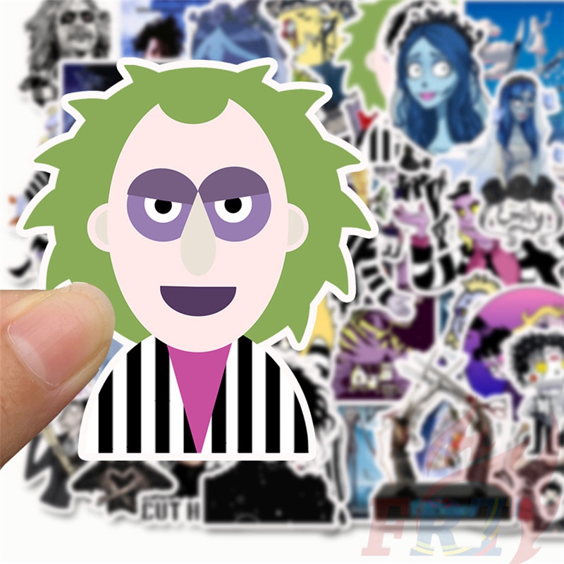 ❉ Tim Burton Classical Movie - Series 01 Edward Scissorhands Corpse Bride Stickers ❉ 50Pcs/Set DIY Fashion Waterproof Doodle Decals Stickers