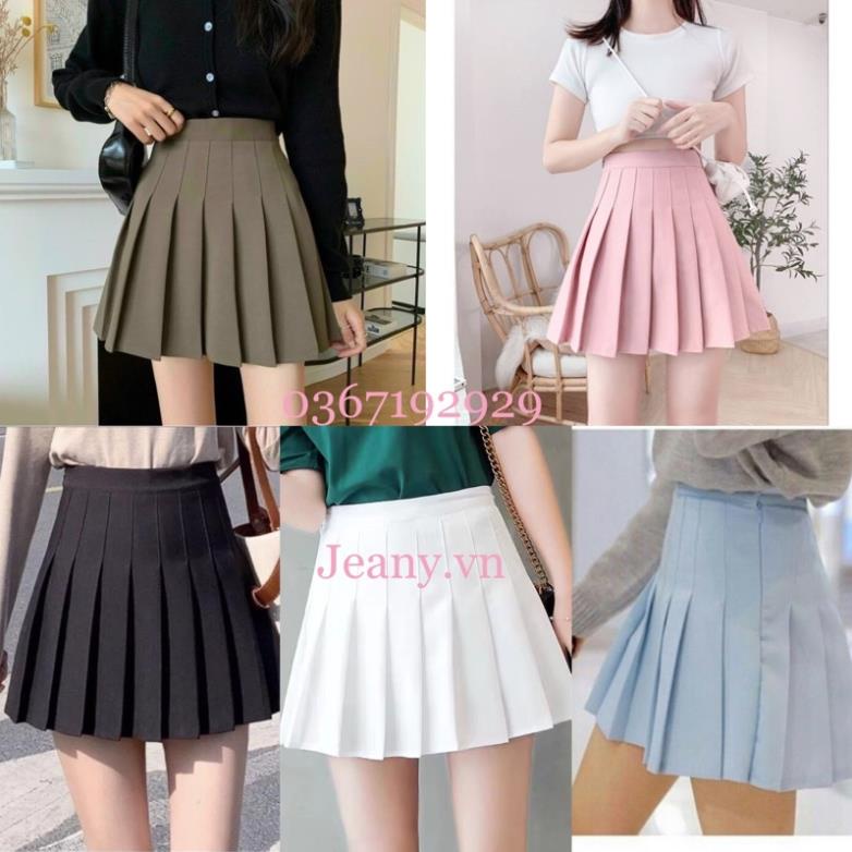 Chân váy tennis ngắn xếp ly 5 màu cao cấp hàng Quảng Châu - Jeany [Hang That Gia That]