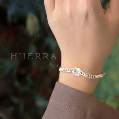 Lắc tay bạc nữ H'ierra Land Bracelet đính đá Garnet / Amethyst / Topaz | BST Down-To-Earth