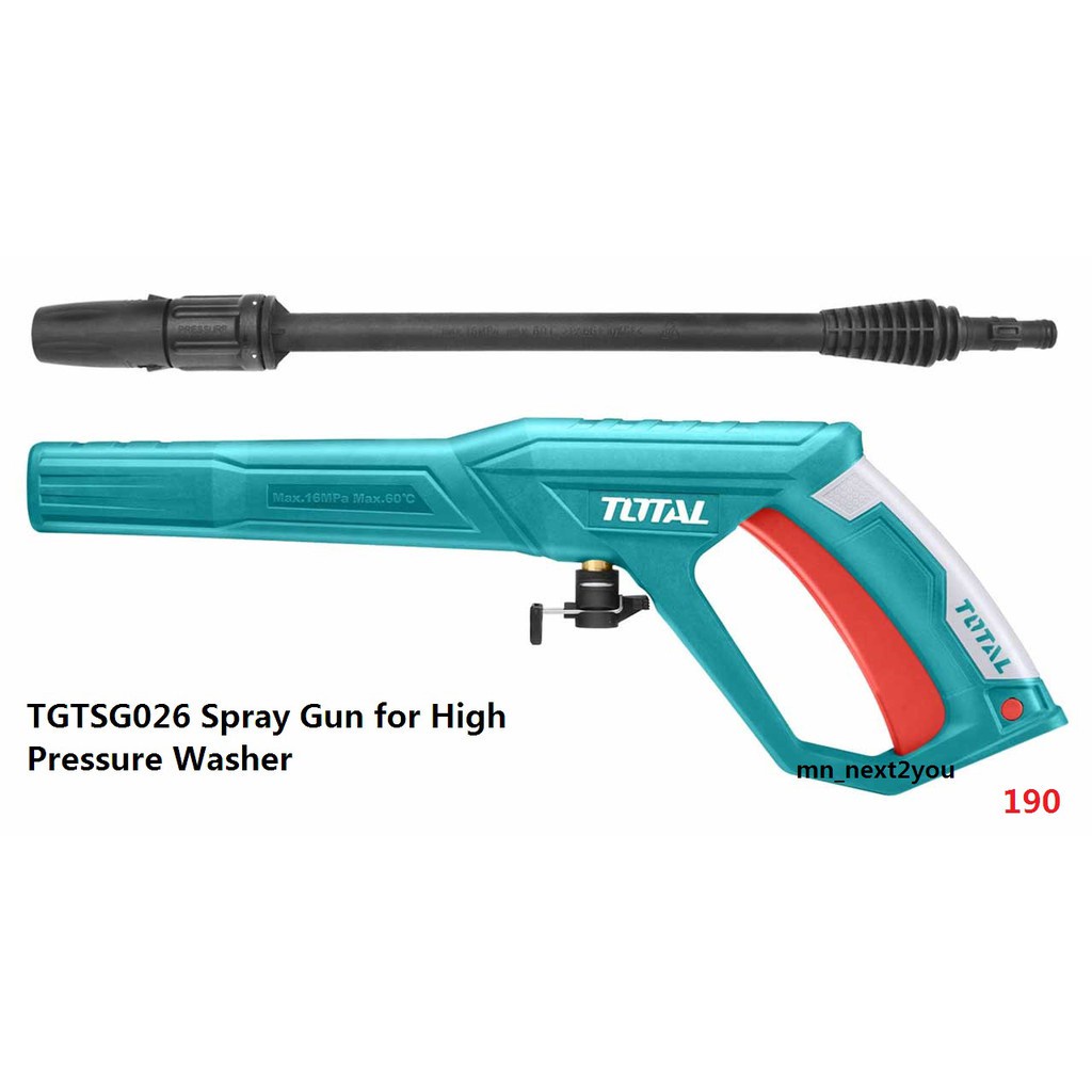 Súng xịt rửa Total TGTSG026 cho phù hợp các máy rửa xe áp lực cao  TGT11316,TGT11356, TGT11226,TGT11246