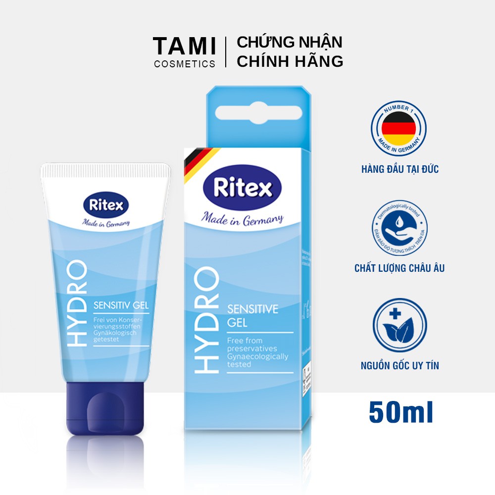 Gel bôi trơn RITEX HYDRO gốc nước tăng khoái cảm thăng hoa (CÓ CHE TÊN) RI-HYDRO