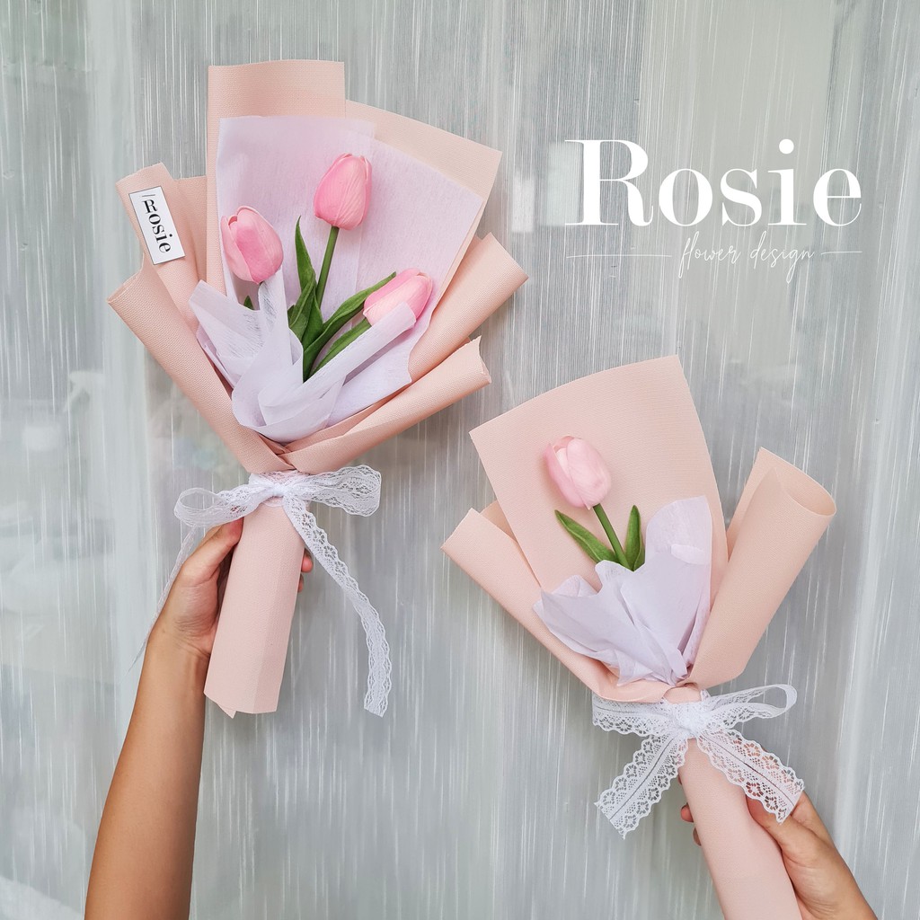 Bó hoa tulip 1 bông - 3B - 5 bông- Quà tặng sinh nhật, 20/11, 14/2 tặng cho bạn nữ, tân gia, tặng bạn bè, người yêu