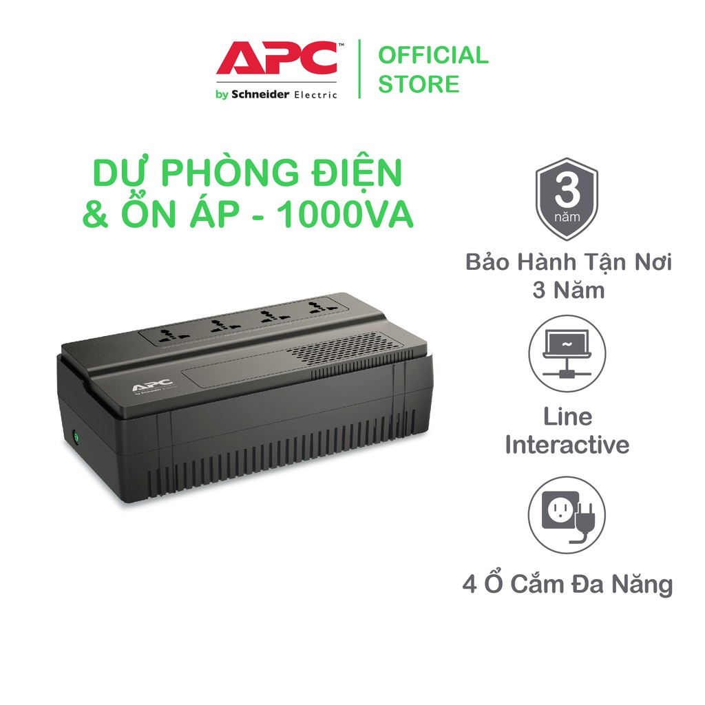 [FREESHIP] Bộ lưu điện APC by Schneider Electric Easy UPS BV1000I-MS 1000VA, 230V & ổn áp