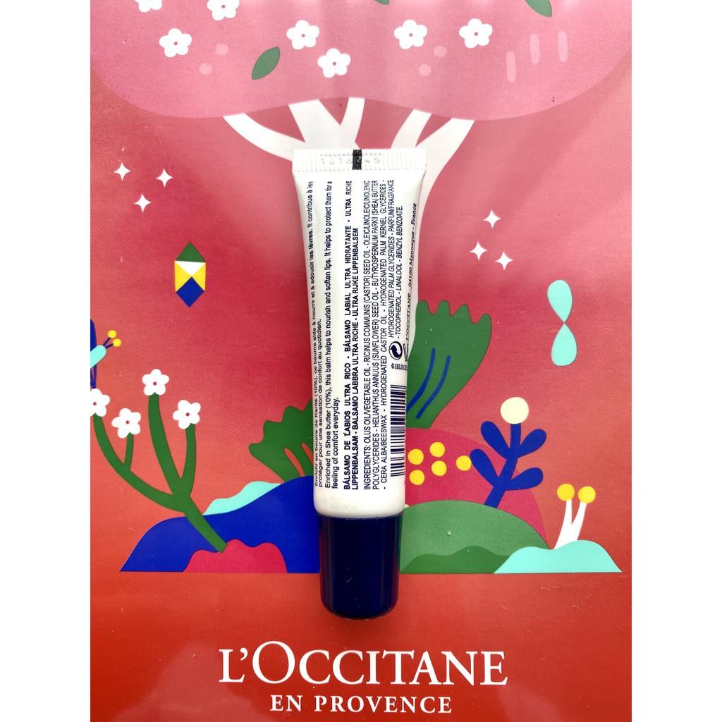 [BILL US/FR] Son dưỡng 10% Bơ đậu mỡ L'OCCITANE Ultra-Rich Lip Balm, Shea Butter 12ml