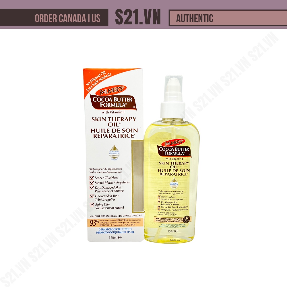 Dầu Dưỡng Ngừa Rạn Da &amp; Cải Thiện Da Palmer's Cocoa Butter Formula With Vitamin E Skin Therapy Oil 150ml