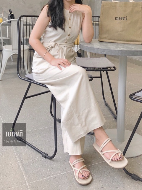 JUMP LINEN 3 LỖ ỐNG RỘNG ĐAI EO