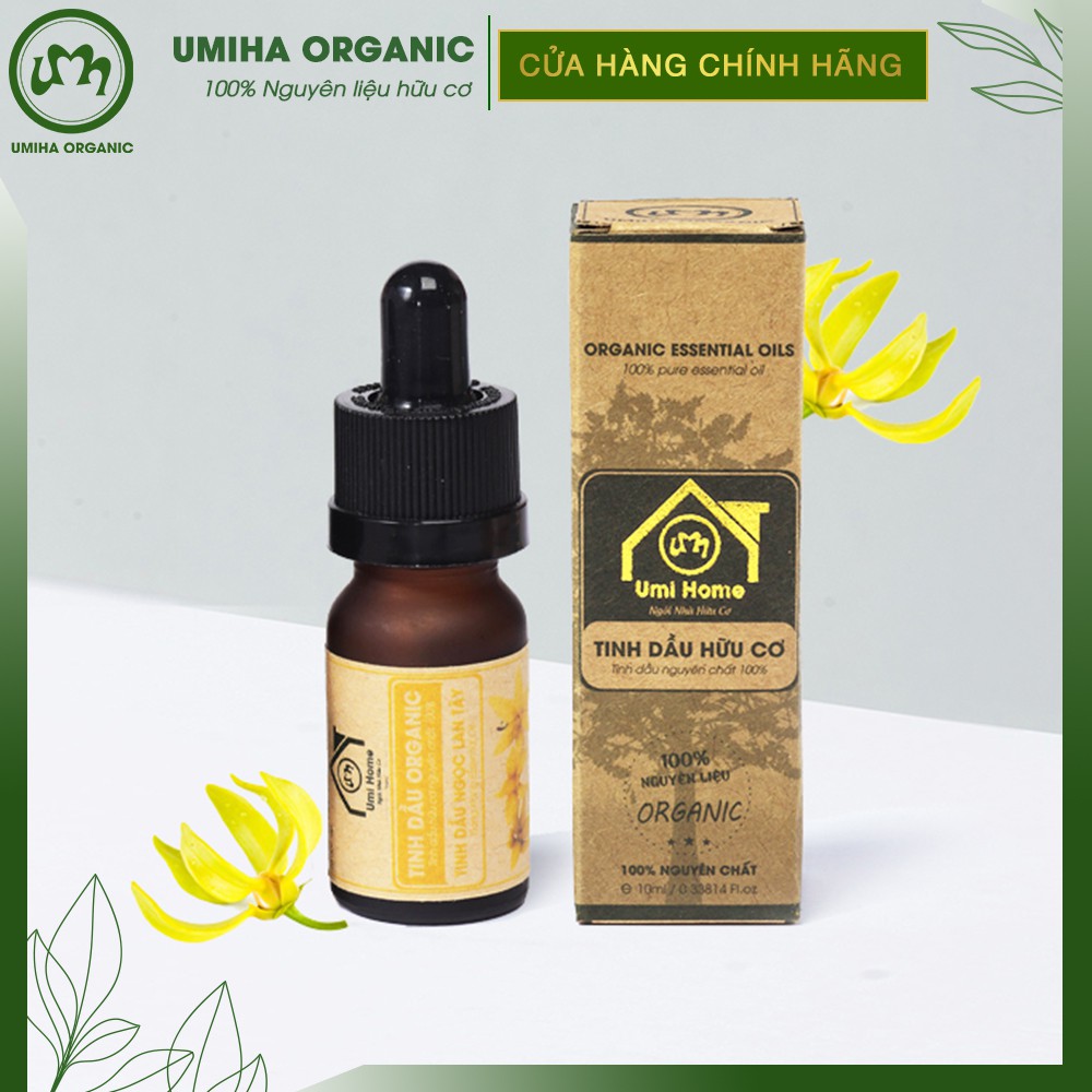 Tinh dầu Ngọc Lan Tây hữu cơ UMIHOME nguyên chất 10ml - Dùng xông giảm căng thẳng, ngừa cảm lạnh và dưỡng da