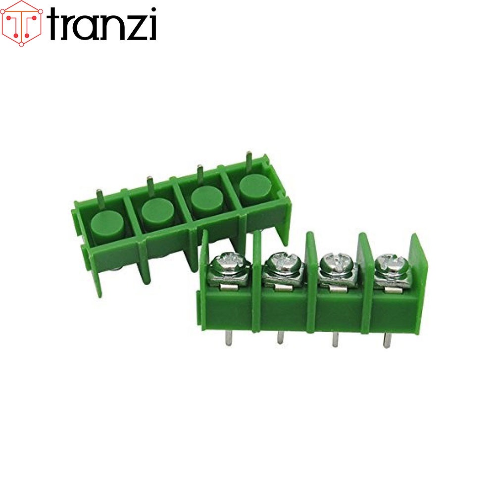 Cầu đấu 7.62mm KF762 7.62 4P chân cắm thẳng xanh - túi 10 cái