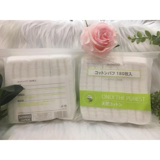 Bông Tẩy Trang Miniso 180 Miếng  Nhật Bản - Chính Hãng