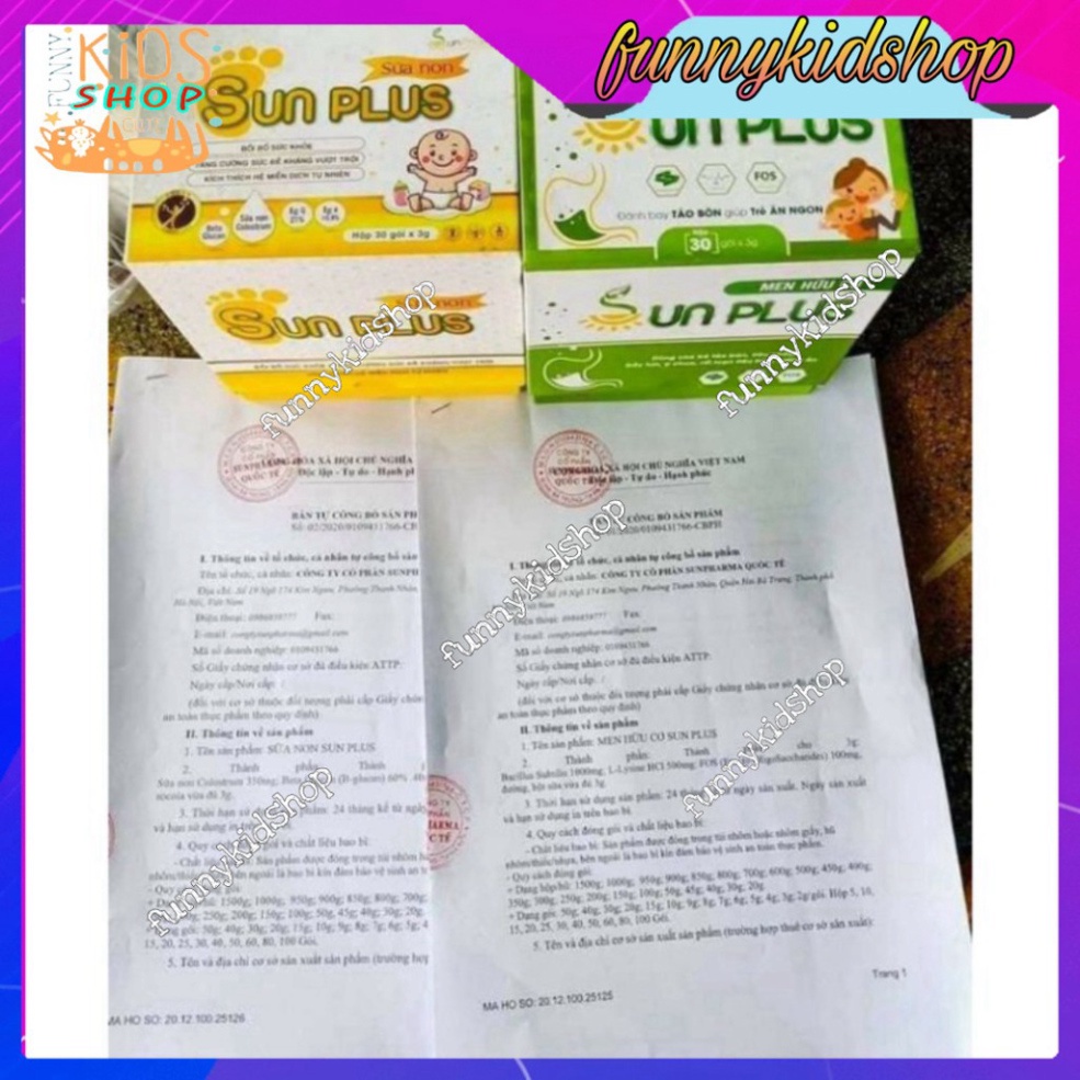 Men hữu cơ Sunplus + Sữa non Sunplus bổ sung chất xơ và lợi khuẩn -Tăng sức đề kháng cho bé