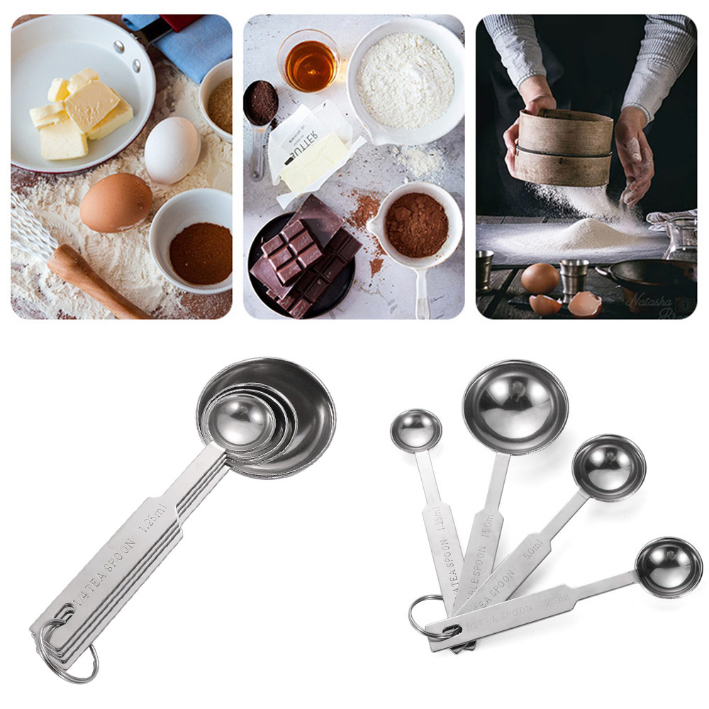 Set 4 Muỗng Đo Lường Bằng Thép Không Gỉ