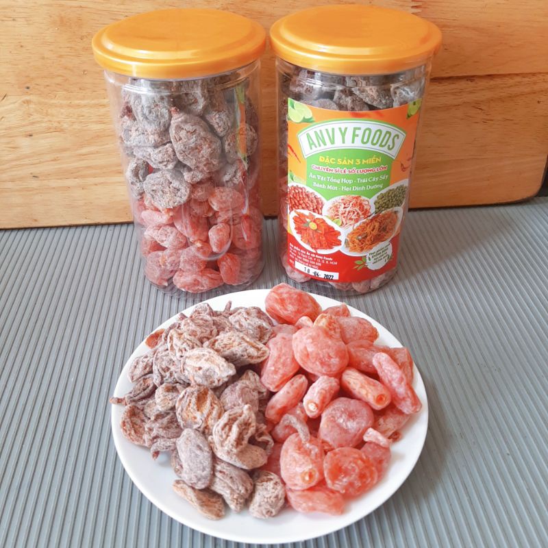 500gr Mix 2 vị : Xí Muội Thịt- Ô Mai Đào Hồng Chua Ngọt - #FREESHIP ĐƠN TỪ 50K