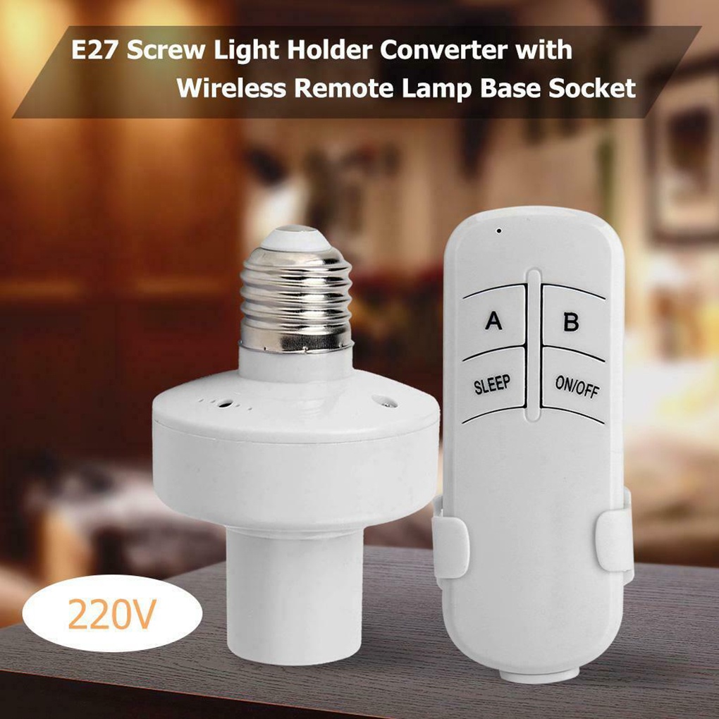 E27 Remote Control Bulb Holder Wireless Light Socket Home Screw Bulb Base Replacement 220V ELEN