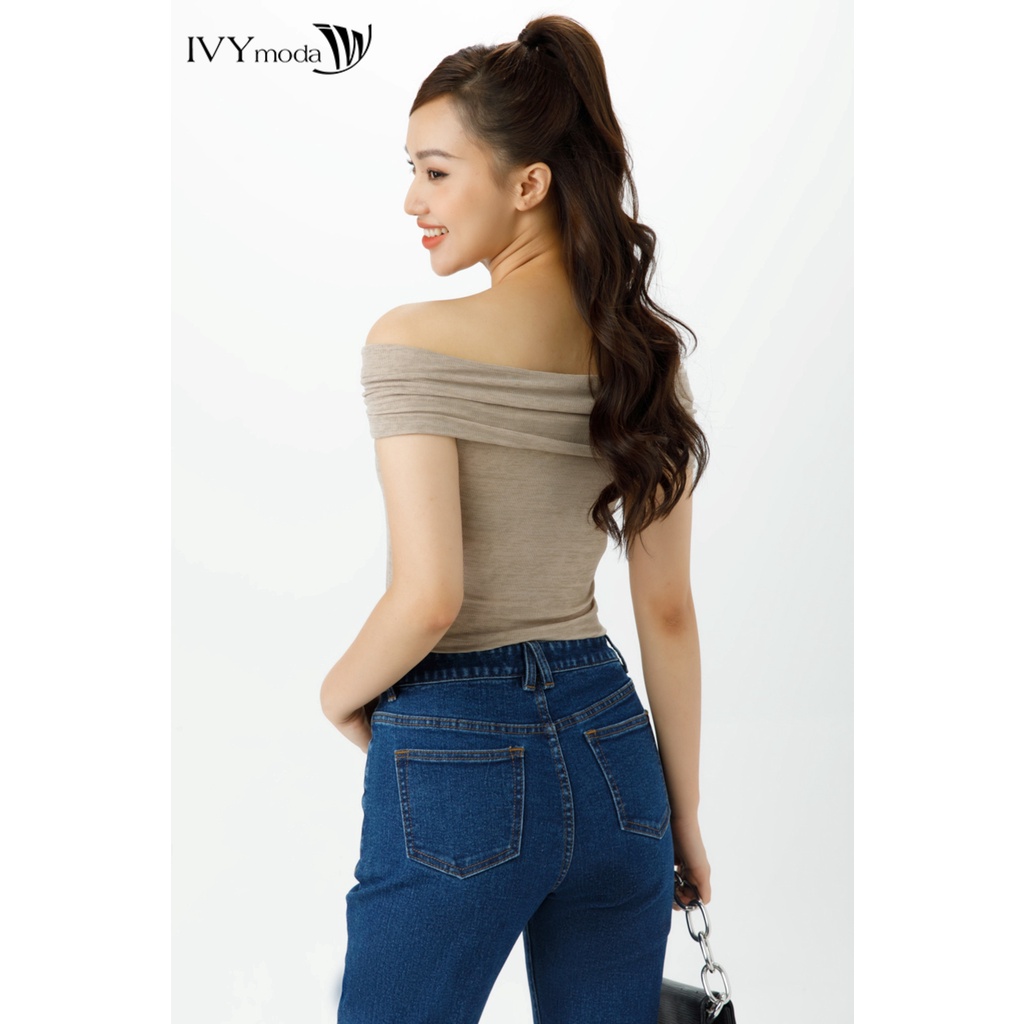 Áo thun nữ trễ vai dáng ôm IVY moda MS 57B9277