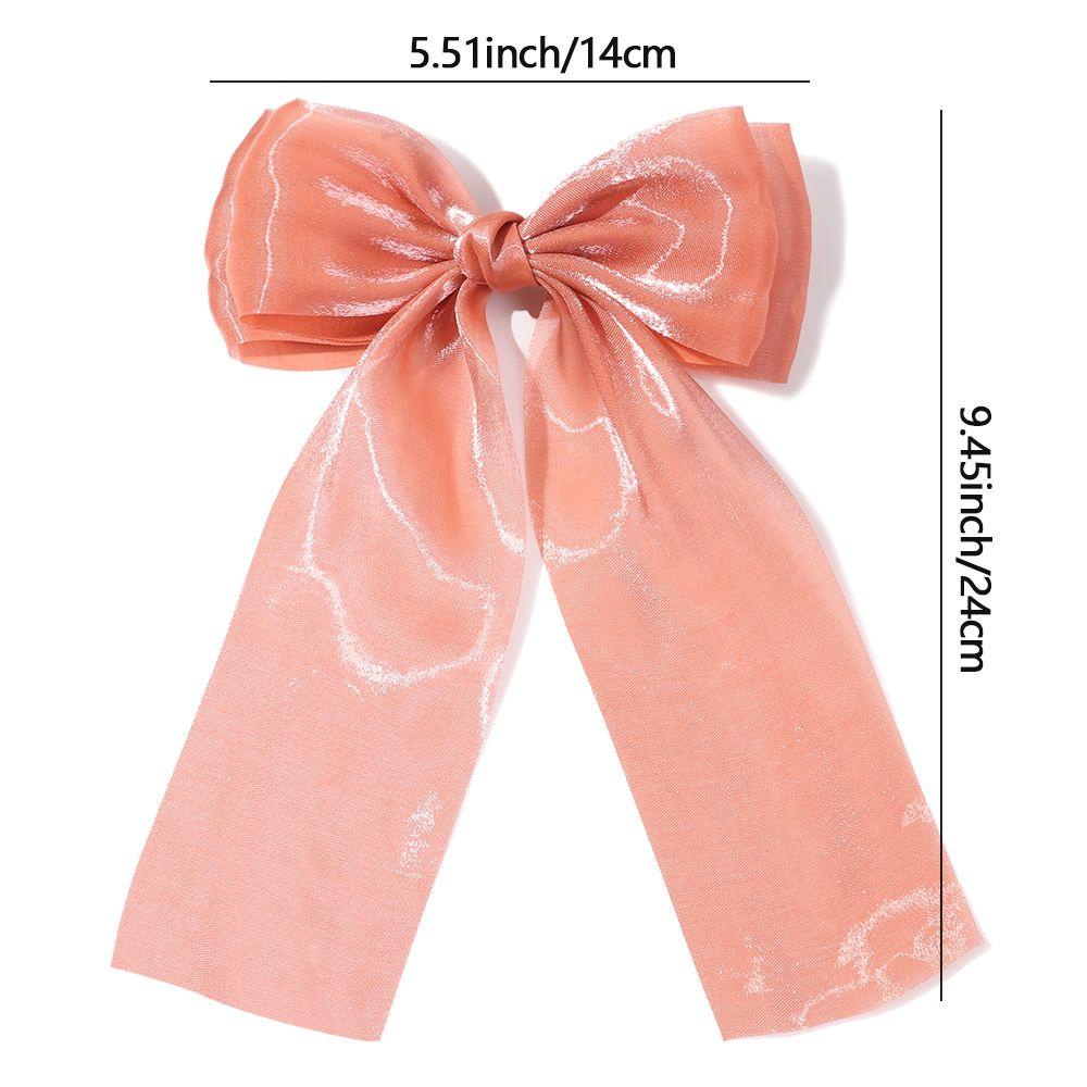 Dây Cột Tóc Ruy Băng Satin Thắt Nơ Lấp Lánh Thời Trang