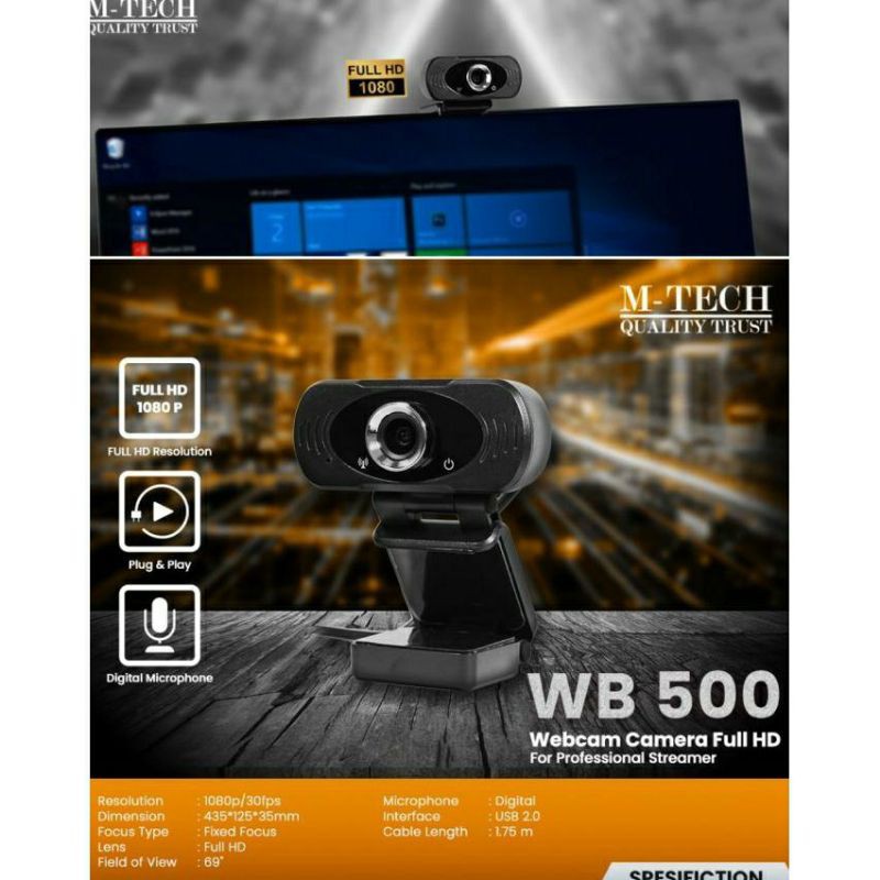 Webcam Mtech Wb500 Cho Họp Họp Quay Video | BigBuy360 - bigbuy360.vn