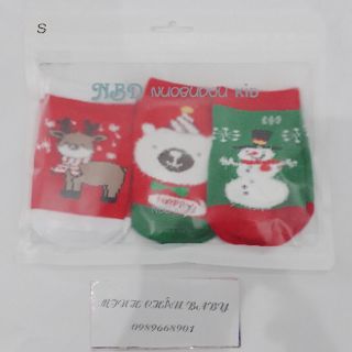 Vỉ 3 đôi tất noel chống trơn