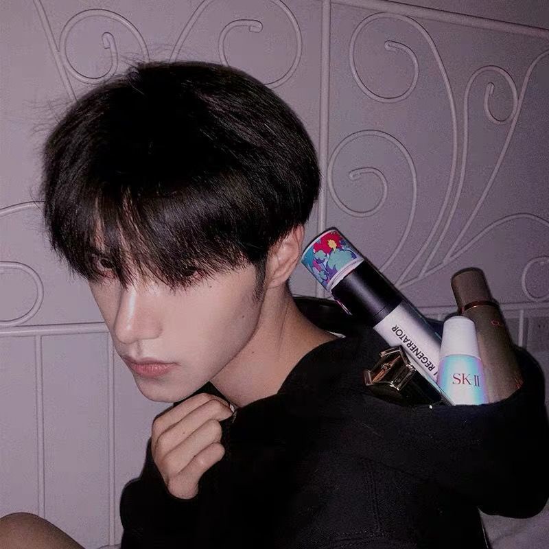 Tóc giả ngắn thẳng nguyên đầu kiểu mái thưa phiên bản Hàn Quốc cho nam học sinh/ thanh thiếu niên