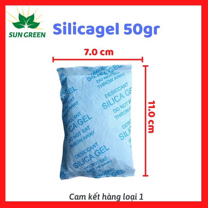 [Silicagel 50Gr] Hạt Hút Ẩm Silica Gel Loại 50Gram - Gói Hút Ẩm mốc, khử mùi, bảo quản thực phẩm