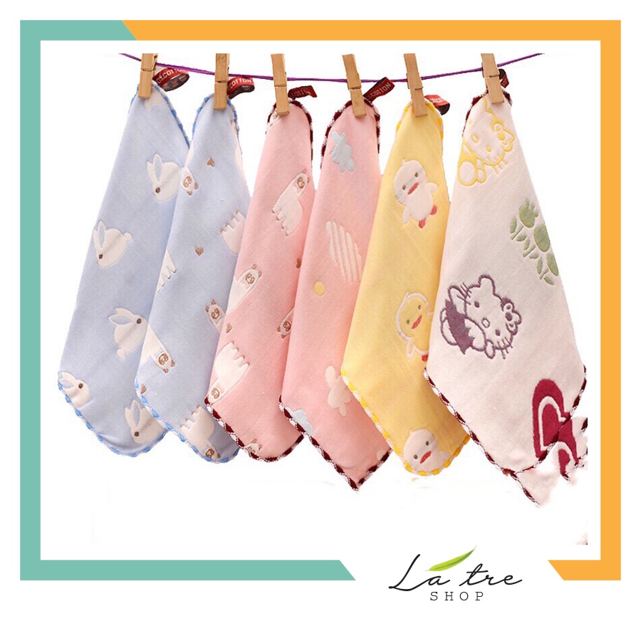 Khăn mặt cotton khăn mặt cho bé mềm mại chất liệu an toàn cho bé 108