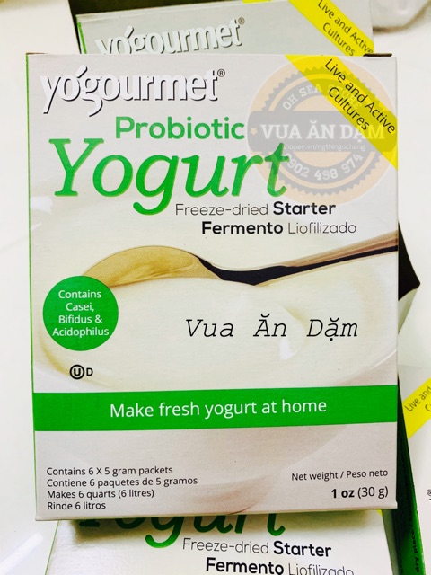 [Yogourmet] Men Làm Sữa Chua Lợi Khuẩn Probiotic Yogurt gói nhỏ 5g