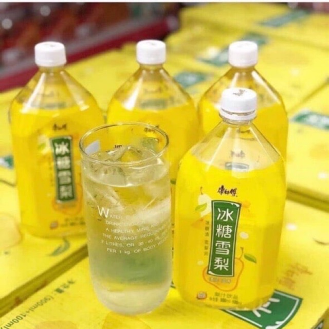 Nước ép hoa quả tươi lê, nho, đào, trà chanh, xí muội, lài, cam Đài Loan... chai 1 lít