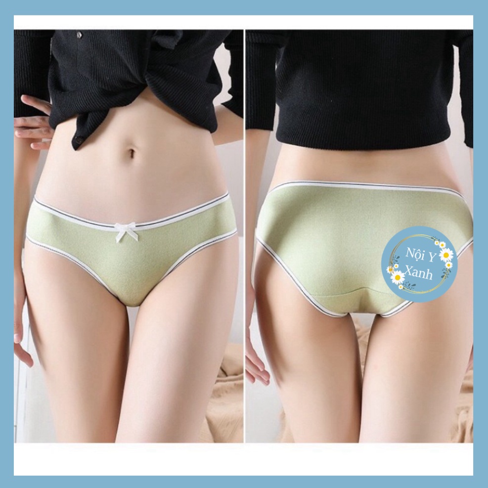 Quần Lót Nữ Cotton Kháng Khuẩn 100% Viền Nơ Giữ Xinh 032 nội y xanh giá rẻ, chất đẹp