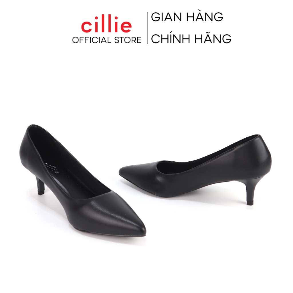 Giày cao gót nữ mũi nhọn basic Cillie gót nhọn cao 7p 5p 3p thiết kế đơn giản dễ mang đi làm công sở, đi dạo