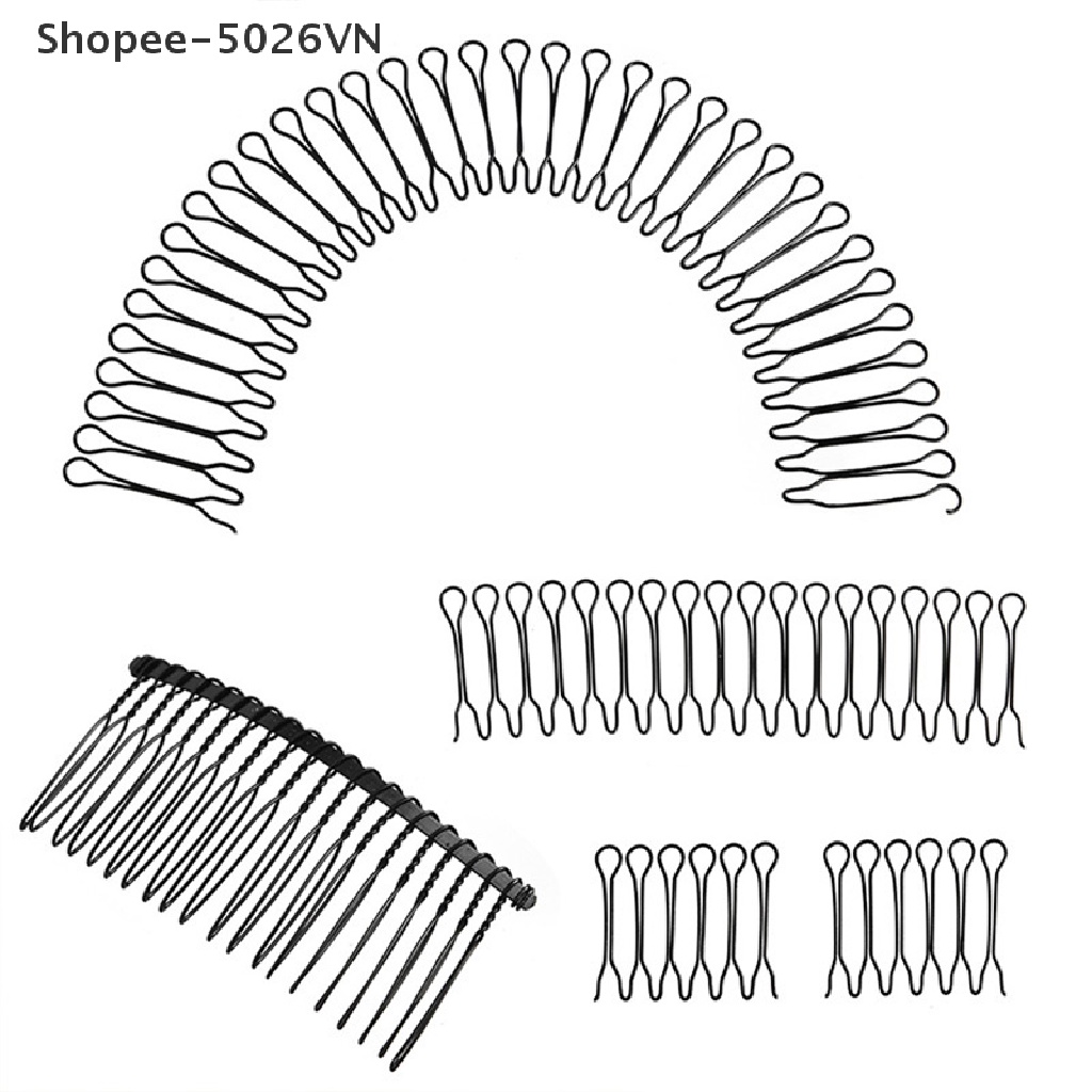 Kẹp Cố Định Tóc Có Răng Lược Vô Hình UShape (f)