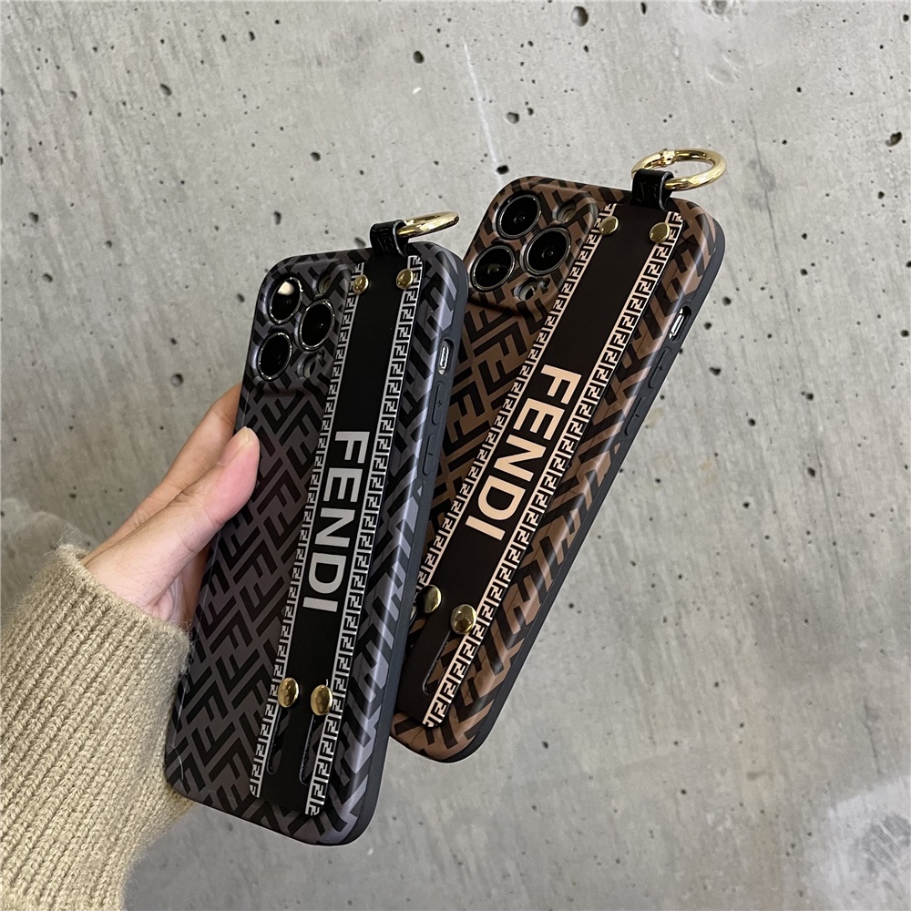Ốp Điện Thoại In Logo Thời Trang Kèm Dây Đeo Cho IPhone 14 Pro max 14 Plus 13 Pro max 12 11 Pro max x xs max xr
