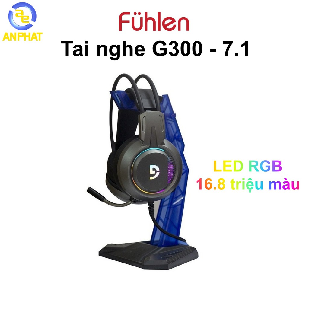 Tai nghe Fuhlen H300 - LED RGB 16.8 triệu màu, hỗ trợ âm thanh 7.1 , Mic lọc tạp âm, kết nối USB